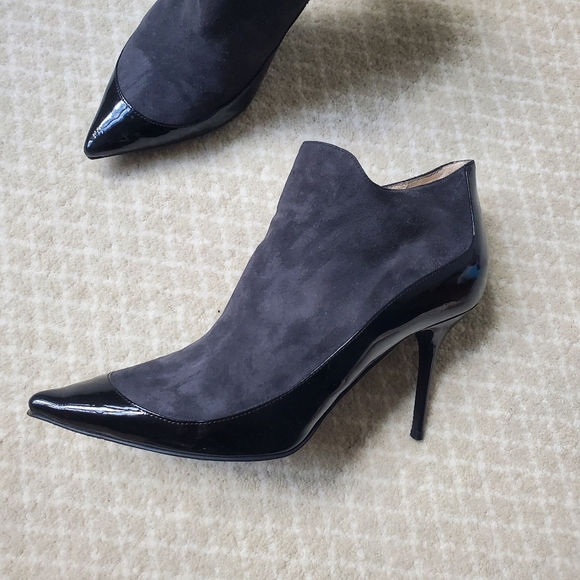Jimmy Choo suede/patent Brady bootie size 39.5